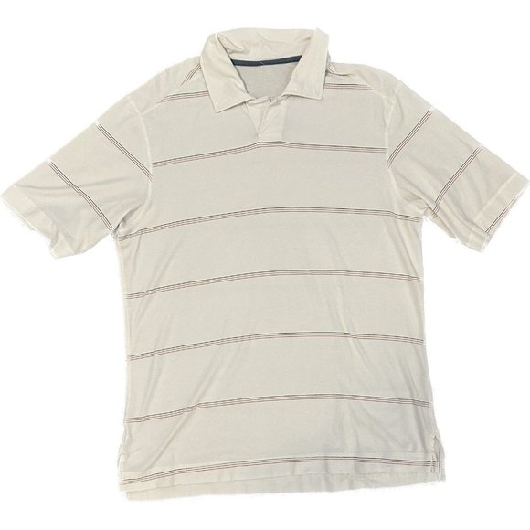 Lululemon Other - Lululemon‎ Mens Performance Polo Shirt White with Stripes - Small